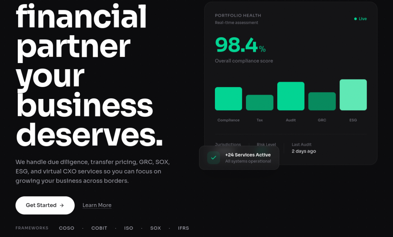 A bold, minimal financial-advisory website built by PracticeReach